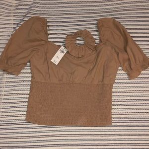 Abercrombie & Fitch short sleeve smock waist top